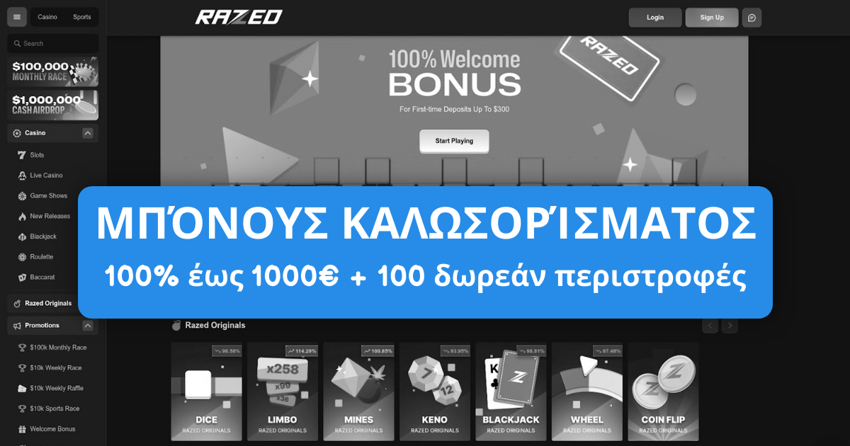 Razed Casino: Κορυφαία Slots στην Ελλάδα